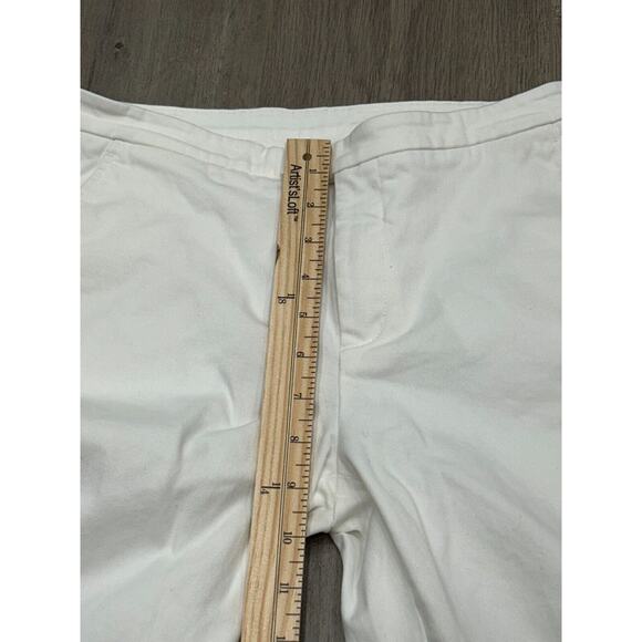 ATM Women's Mid Rise Slim Cropped Twill Ankle Pants AW9344-RAZ in Chalk Size 2 - Picture 11 of 11